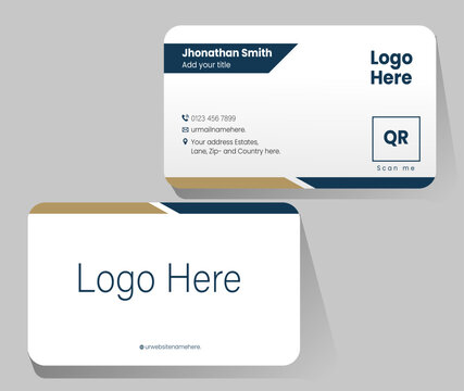 Creative and professional minimalist business card template 