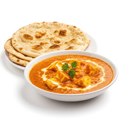 Butter Naan with Panner Curry