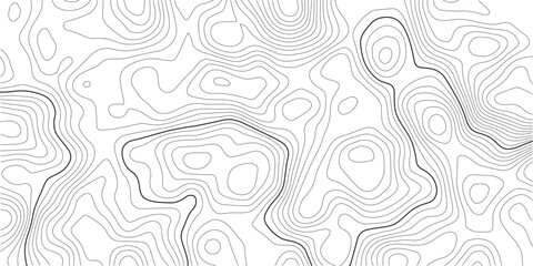 Weather Map Seamless Pattern. Abstract Topography Texture with Lines. Vector Backgrounds Set with Topographic Contour