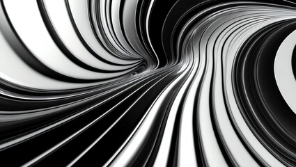 Obraz premium Abstract glassy combination of white and black gradient wave background