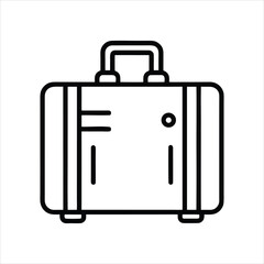 Suitcase Travel Line Art Silhouette Vector Icon