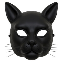 Obraz premium Black Cat Mask: Perfect for Halloween or Costume Parties