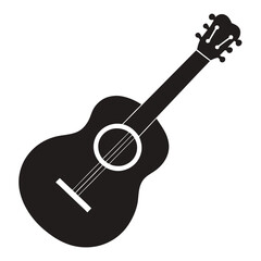 Acoustic Guitar Silhouette Vector