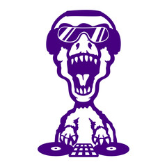 DJ T-Rex Turntable Sunglasses Headphone Party Music Club