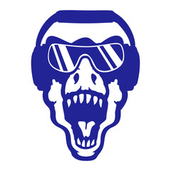 T-Rex Tyrannosaurus Sunglasses Headphone Party Listen Music Club