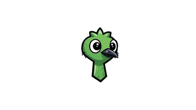 Cartoon ostrich head graphic