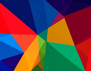 Vibrant abstract geometric pattern with bold colors and sharp angles