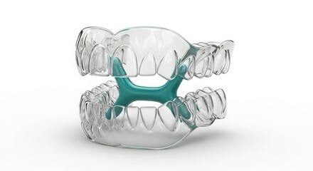 Clear dental mouthguard for sleep apnea and teeth grinding treatment modern oral appliance