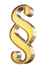 Paragraph symbol on transparent background. 3D illustration