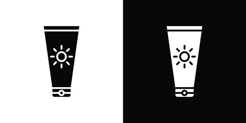 Sunscreen icon vector Graphic Designs. Suitable for use on web apps,