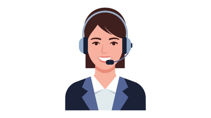 Efficient Customer Support: A dedicated customer service representative, equipped with a headset, is ready to assist with a friendly smile.