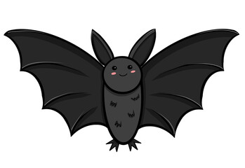 cute halloween bat with transparent background