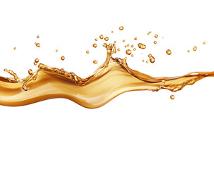 liquid coffee latte splash with droplets isolated on white background for beverage advertisements or creative projects