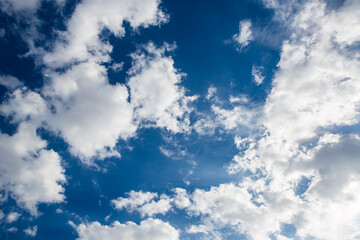 Beautiful blue sky with clouds