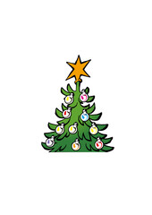A beautifully decorated Christmas tree