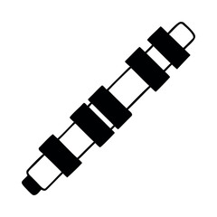 Black and white drawing of a mechanical component vector