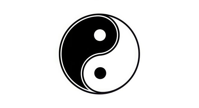 Yin yang symbol of balance and harmony in eastern philosophy ancient daoist concept representing opposing forces