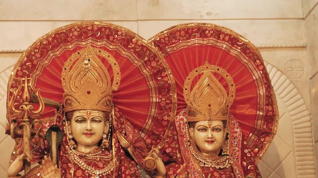 Statue of Lord Shiva and Goddess Parvati Together