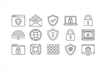 Travel icons set for web design and mobile applications