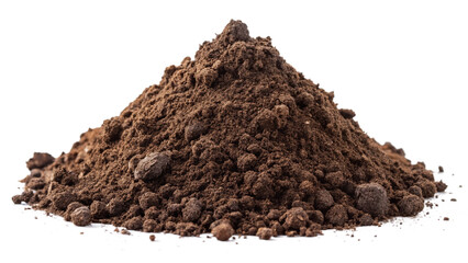 pile of soil isolated on white