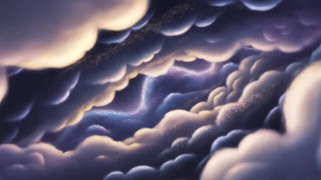 Abstract cloud formations various colors and textures