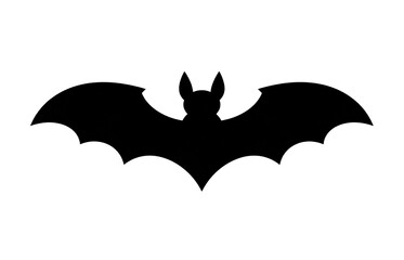 Fototapeta premium Schwarze Fledermaus Silhouette – Isoliertes Icon für Halloween oder Des