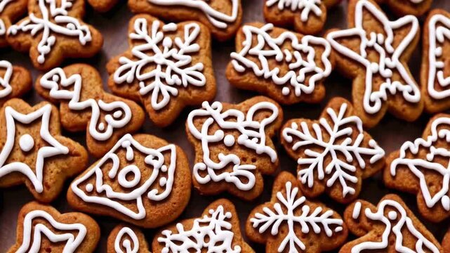 Festive Spiced Biscuit Pattern Designed for Holiday Backdrops
