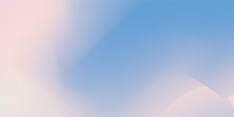 Abstract cirrus clouds. Light blue, pink color vector banner. Pastel gradient sky pattern. Blurred light fuzz colorful gradient background. Pastel smooth mesh shapes. Vector soft horizontal backdrop