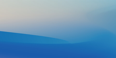 Obraz premium Abstract blue sea background with beautiful waves. Ocean. Storm. Pastel colored horizontal wide vector banner. Blurred sea gradient. Simple soft light backdrop for poster, social post