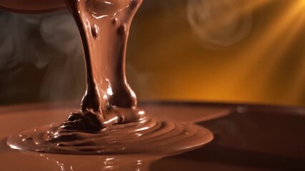 melted chocolate dripping