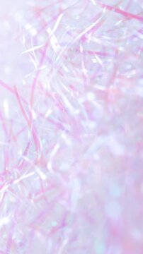 Glitter Crinkle Raffia Close Up Vertical Video in 4K 60fps
