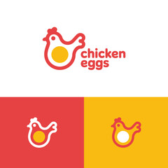 Chicken egg logo business company