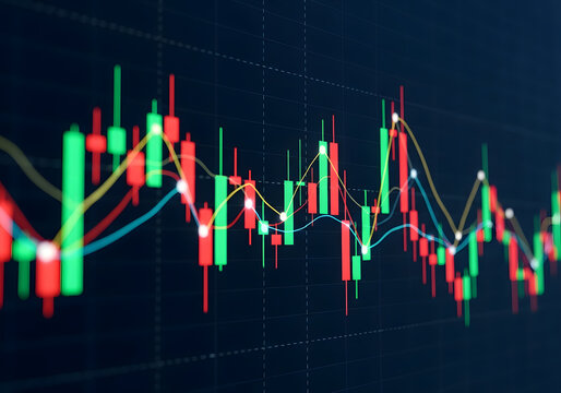 A blue and green cardiogram-like line on a stock monitor, depicting a financial heartbeat chart