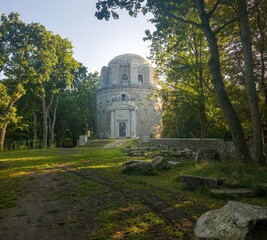 The Bismarck tower (Bismarckturm) in Szczecin, Poland in the morning.