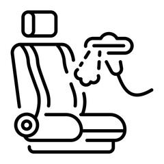 A line style icon depicting car vacuum