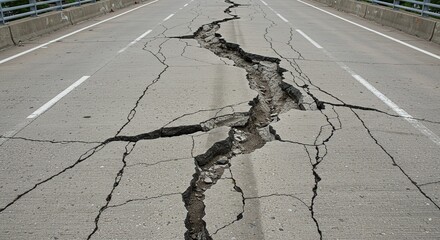 Understanding earthquake damage cracked bridge concrete road surface inspection and repair evaluation report -