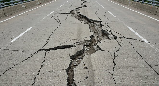 Understanding earthquake damage cracked bridge concrete road surface inspection and repair evaluation report -