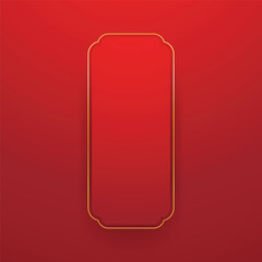 Happy Chinese new year 2026. Chinese new year banner for show product. Greeting card. China frame with lantern on red background.