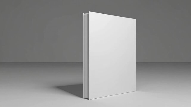 three-dimensional representation of empty book jacket design template