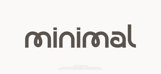 minimal creative tech logo alphabet fonts. Typography minimalist urban sans serif digital fashion future creative logos fonts. vector illustration
