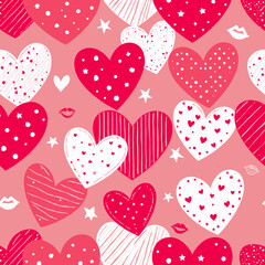 seamless hearts pattern