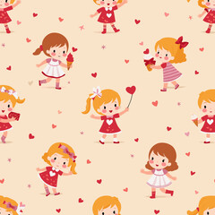 seamless pattern with children