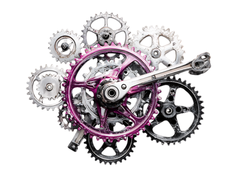 Bicycle gear close up mechanism parts