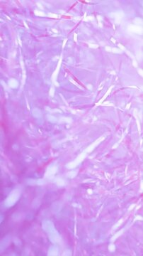 Purple Color Glitter Crinkle Raffia Close Up Vertical Video in 4K 60fps