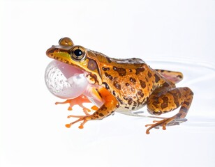 Fototapeta premium Generated image Frog singing in water