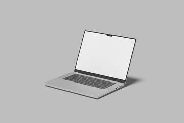laptop screen blank realistic mockup