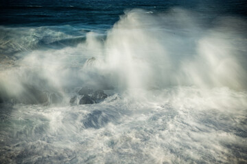 big waves in Porto Moniz, Madeira