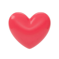 Red heart emoji symbolizing love and affection on a transparent background for romantic expression
