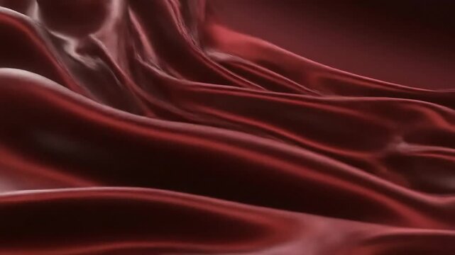 Closeup view of deep maroon fabric texture