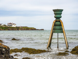 Cemaes tidal bell, Cemaes, Anglesey, Wales, UK
